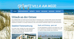 Desktop Screenshot of groemitz-villa-am-meer.de